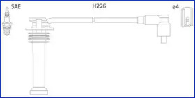 HUCO FORD К-кт высоковольтных проводов Focus,Mondeo,Transit Connect 1.8/2.0