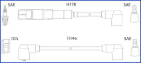 HUCO DB дроти запалювання W123 124 201 200 230