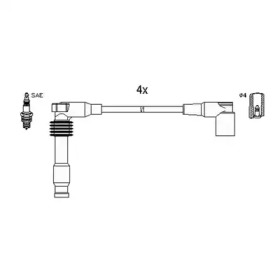 HUCO OPEL дроти запалювання Astra F/G,Omega B,Vectra A/B,Daewoo,Chevrolet