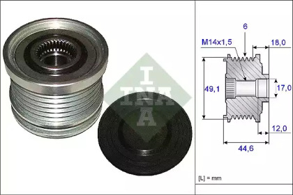 ролик альтернатора FOCUS II Turnier (DA