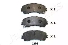 JAPANPARTS NISSAN колодки гальм. передн. X-Trail 1.6dCi 13-,Infiniti Q50