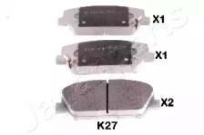 JAPANPARTS KIA гальмів.колодки передн. Ceed,Cerato 13-, Carens 1,7CRDi 13-,Hyundai i30,Grandeur