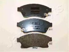 JAPANPARTS CHEVROLET гальмівні колодки передн.Aveo,Cruze,Opel Astra J 09-