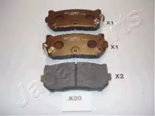 JAPANPARTS KIA гальмівні колодки задн.Carens 04- Clarus 98- Shuma 98-