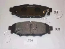 Колодки гальмівні дискові зад. Subaru Outback III, IV, Legacy IV, Impreza III, Forester III, XV, Impreza IV (07-) (51704) JAPKO