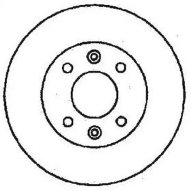 Гальмівний диск передній Peugeot 106, 205, 306, 309, 405 / Citroen AX,  C15, Saxo, ZX