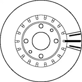 Диск гальмівний ВАЗ 2110-2112 передн. вент. (2 шт.) (вир-во Jurid)