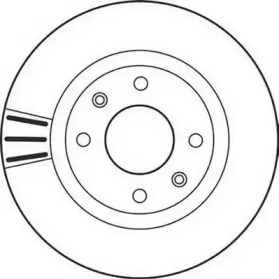 JURID CITROEN Диск гальмівний передн.Berlingo, C2/3/45 Peugeot Partner/206/307