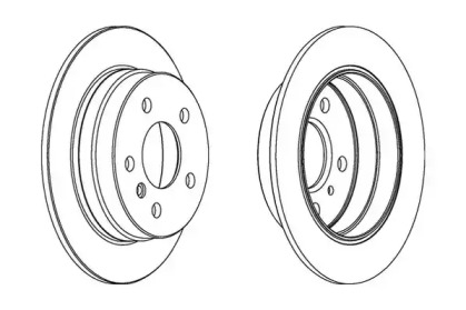 JURID DB диск гальмівний задн.A-class W169,B-class W 245