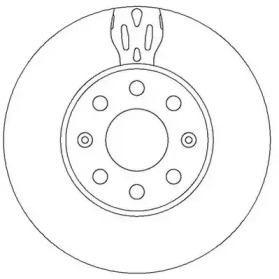 JURID OPEL диск гальмівний передній Corsa D 06-,Fiat Grande Punto 05-