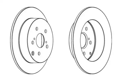 JURID TOYOTA Диск гальмівний задн.Corolla 01-