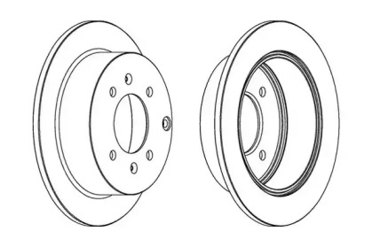 JURID HYUNDAI диск гальмівний задн.Matrix,Sonata IV,Kia Magentis 01-