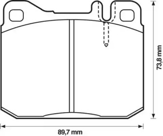 JURID DB гальмівні колодки передн.W123 79-85,W126 85-91