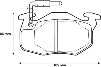 JURID PEUGEOT гальмів.колодки передн.106,205,305,309,405,Renault 11,19,21,Clio,Rapid,Super 5