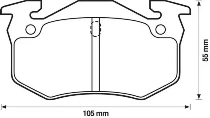 JURID CITROEN гальмівні колодки задн. ZX 91-,Xsara,Peugeot 206-309,Renault 19,Clio,Megane I