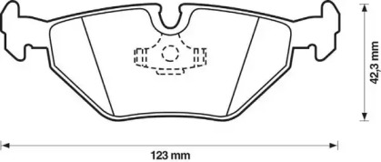 JURID BMW Тормозные колодки задн.E36 318I-328I 94-,E34/32