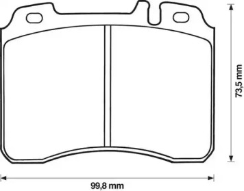 JURID гальмівні колодки перед. DB W124 88-96