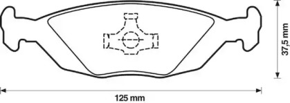 JURID VOLVO колодки гальмівні задні 440 9/88- 460 2/90- 480 9/87 900 8/8