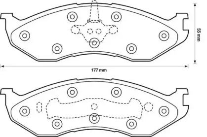 JURID JEEP колодки гальмівні передні Cherokee,Grand Cherokee,Wrangler 2.1/2.5 90-