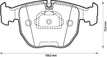 JURID BMW гальмівні колодки передн.5-serie (E39), 7-serie (E38), X5 (E53)