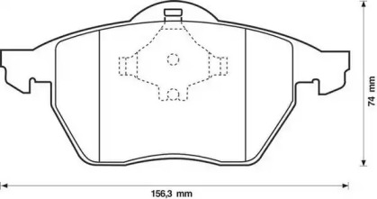 JURID AUDI колодки гальмівні передні PASSAT 2.0 16V 99-