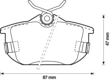 Гальмівні колодки задні Mitsubishi Carisma, Colt, Space Star / Smart Forfour / Volvo S40, V40