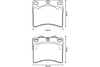 Гальмівні колодки передні VW Transporter T4 1990-2003р.