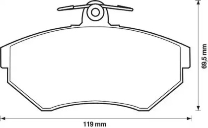 Гальмівні колодки передні Audi A4 / Seat Cordoba / VW Passat