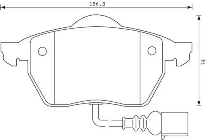 JURID VW гальмів.колодка передн.Audi A3,Skoda Octavia,Golf IV 96-