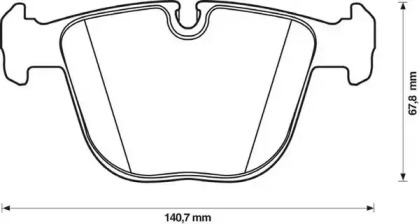 JURID BMW гальмівні колодки задні.5 E60,6 E63,7 E65/66,X5 E70,X6 E71