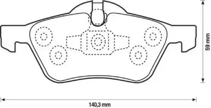 JURID BMW гальмівні колодки  передні Mini Cooper,One 01-