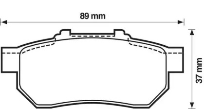 JURID HONDA колодки гальмівні задні Civic 1,5/1,6 90-