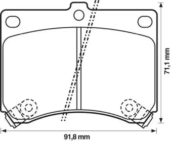 Гальмівні колодки передні Mazda 323, MX-3