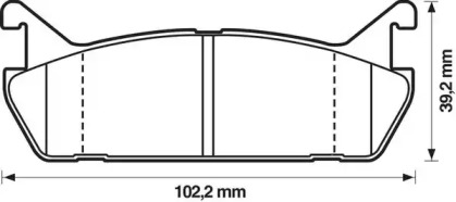 JURID MAZDA колодки гальмівні задні 323 1.9I 16V 89-94