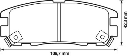 JURID OPEL гальмівні колодки задн. FRONTERA A,B 2