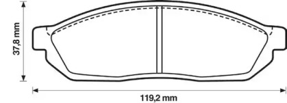 JURID колодки гальмівні передні CIVIC 1,2/1,3 83-87