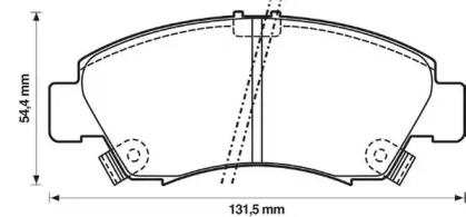 Гальмівні колодки передні Honda Capa, City, Civic V VI, CRX, Jazz