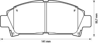 JURID TOYOTA гальмівний колодки передні CARINA -97