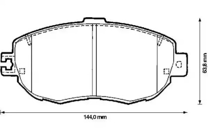 Гальмівні колодки передні Lexus GS, IS, SC / Toyota Supra, Altezza, Arisro, Chaser, Cresta, Crown