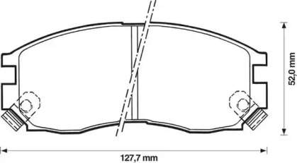 JURID MITSUBISHI гальмівні колодки перед. Colt, Galant, Lancer