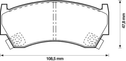 JURID NISSAN гальмівні колодки дискові Almera 95-00