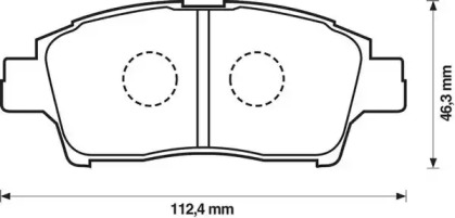 JURID TOYOTA гальмівні колодки передні YARIS 1.3 99-