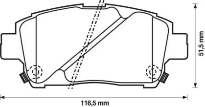 JURID TOYOTA гальмівні колод. передн. Yaris, Corolla  99-