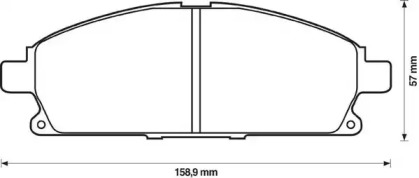 JURID Тормозные колодки пер. Nissan X-Trail 01-, Terrano 95-