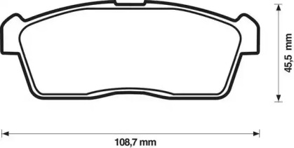 JURID SUZUKI гальмівні колодки передн. Ignis 03-,  Subaru Justy, Daihatsu Sirion, Charade