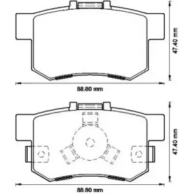 JURID HONDA Тормозные колодки задн.Accord 2.2/2.4 08-,CR-V II 01-