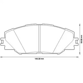 JURID TOYOTA гальмівні колодки передн.Rav 4 III,IV 06-,Auris 10-