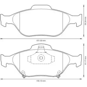 JURID TOYOTA гальмівні колодки передн. Yaris 05-