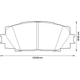 JURID TOYOTA колодки гальмівні дискові  YARIS 1.0 10-, YARIS / VIOS 1.3  05-13