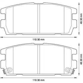 Гальмівні колодки задні Hyundai Terracan (2001->)